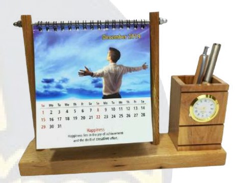 Calendar Desk Organizer for Office Table and Executive Use, Smart Utility Gift with Date Display, Storage Features and Corporate Gifting Appeal